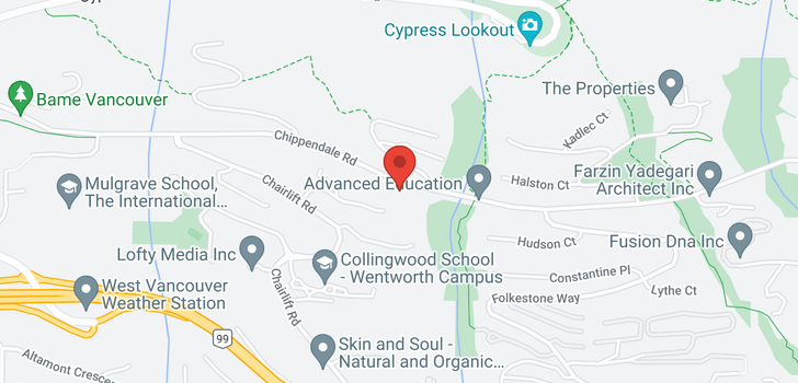 map of 2526 CHIPPENDALE ROAD